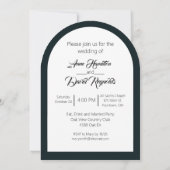 ハロウィンの結婚式のための骸骨の花嫁と新郎 招待状 (裏面)