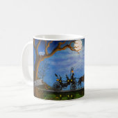 ハロウィンの結婚式のマグ"ハロウィン新婚旅行" コーヒーマグカップ (正面左)