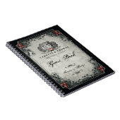 ハロウィンの結婚式の来客名簿の骨組及びハート ノートブック (右側)