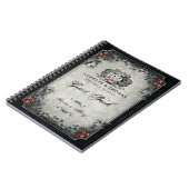 ハロウィンの結婚式の来客名簿の骨組及びハート ノートブック (左側)