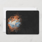 ハロウィンの結婚式の蝶は日付カードを救います セーブザデート (裏面)