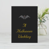 "ハロウィンの結婚式" - (飛行中のこうもり) 招待状 (スタンド正面)