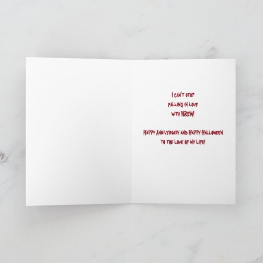 ハロウィンの結婚記念日の魔法使いの醸造物 カード (内部)