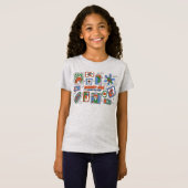 ハロウィンの絵フレームの壁 スクービー・ドゥー Tシャツ (正面フル)