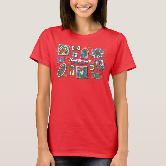 ハロウィンの絵フレームの壁 スクービー・ドゥー Tシャツ (正面)
