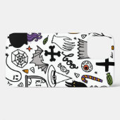 ハロウィンの継ぎ目のない模様。ヴィンテージ背景 Case-Mate iPhoneケース (裏面 (横))