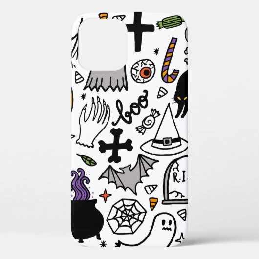 ハロウィンの継ぎ目のない模様。ヴィンテージ背景 Case-Mate iPhoneケース (裏面)