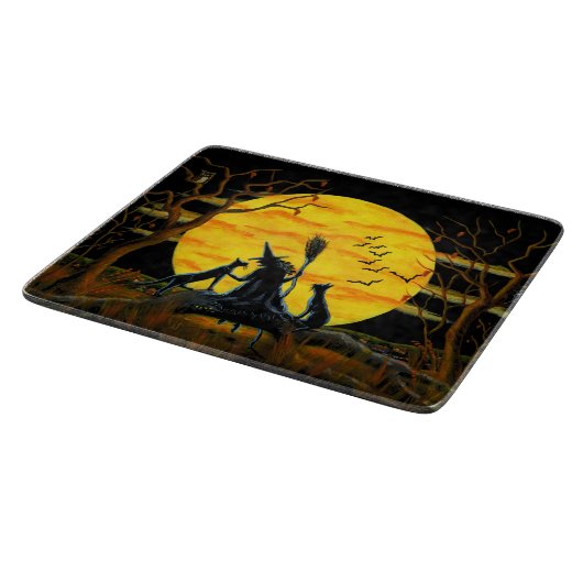 ハロウィンの緩和されたガラスのまな板 カッティングボード (角)