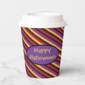 ハロウィンの縞模様の紙コップの子供のグリムコスチューム 紙コップ (裏面)