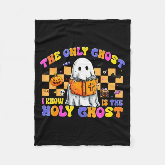 ハロウィンの聖霊だけが知っている幽霊 フリースブランケット (正面)