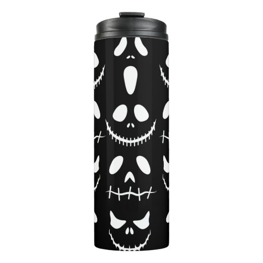 ハロウィンの背景。ハロー付きシームレスパターン タンブラー (正面)