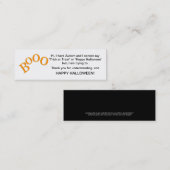 ハロウィンの自閉症のトリック・オア・トリートカードブーイング スキニー名刺 (正面/裏面)