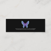 ハロウィンの自閉症のトリック・オア・トリートカード蝶 スキニー名刺 (裏面)