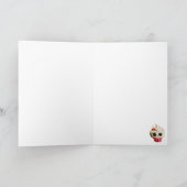 ハロウィンの致命的なスカルのカップケーキ カード (内部)