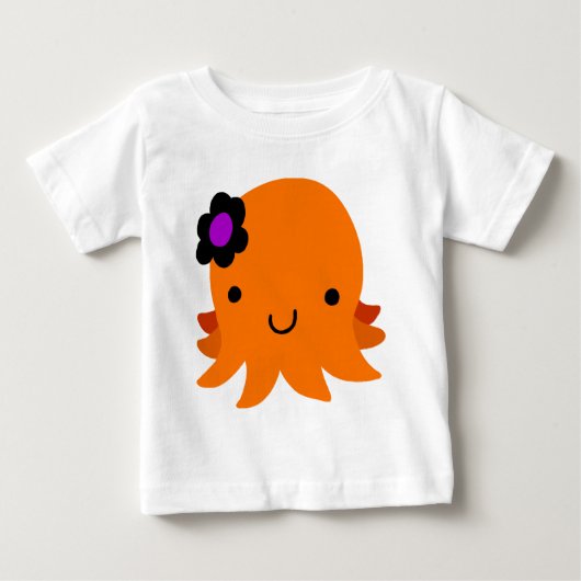 ハロウィンの花のタコ ベビーTシャツ (正面)
