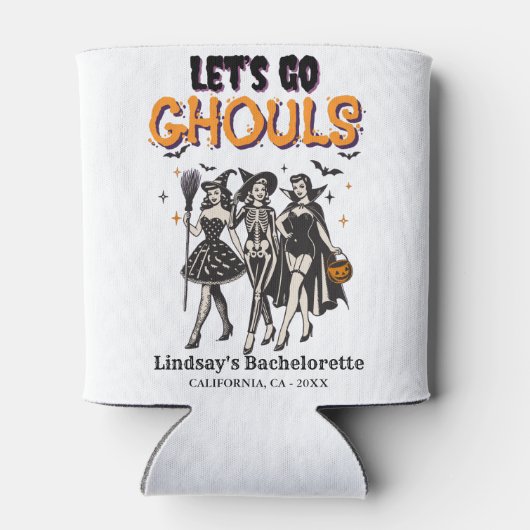 ハロウィンの花嫁お別れパーティー、ゴーストと行こう 缶クーラー (裏面)