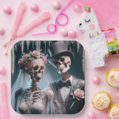 ハロウィンの花嫁と花婿 ペーパープレート (パーティー)