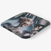 ハロウィンの花嫁と花婿 ペーパープレート (傾斜あり)