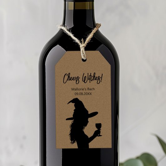 ハロウィンの花嫁のためのお守りタグ、乾杯魔女たち ギフトタグ