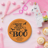 ハロウィンの花嫁のシャワーで彼女のブーを見つけた ペーパープレート (パーティー)