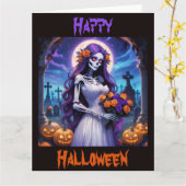 ハロウィンの花嫁 カード (黄色い花)