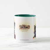 ハロウィンの芸術第10記念日のゾンビの女の子Pin マグカップ (中央)