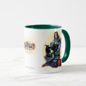 ハロウィンの芸術第10記念日のゾンビの女の子Pin マグカップ (正面右)