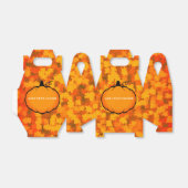 ハロウィンの葉っぱのパンプキンイラスト オーダーメッセージ フェイバーボックス (折り畳みなし)