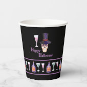 ハロウィンの薬とスカルペーパーカップ 紙コップ (正面)