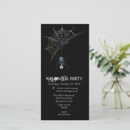 ハロウィンの蜘蛛とクモの巣のパーティー シーズンカード