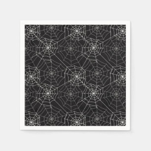 ハロウィンの蜘蛛の巣パターン ナプキン スタンダードカクテルナプキン
