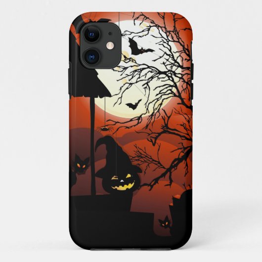 ハロウィンの血の月光の悪夢 Case-Mate iPhoneケース (裏面)