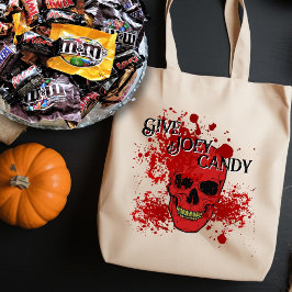 ハロウィンの血まみれドクロのオリジナルバッグ トートバッグ