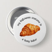 ハロウィンの衣装は忙しパン屋おもしろいだ 缶バッジ (正面&裏面)