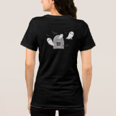 ハロウィンの衣装を愛する女の子美しい トライブレンドＴシャツ (裏面)