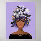 ハロウィンの衣装を愛する女の子美しい ポスター (正面)