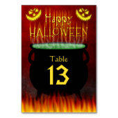 ハロウィンの衣装パーティーの釜火 テーブルナンバー (裏面)