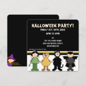 ハロウィンの衣装 子供のハロウィンパーティーの招待状 招待状 (正面/裏面)
