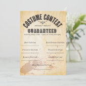 ハロウィンの衣裳のコンテストの役人の投票用紙 カード (スタンド正面)