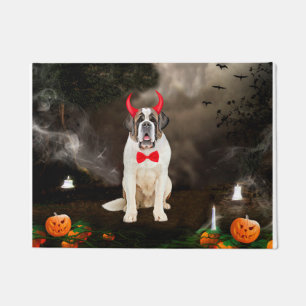 ハロウィンの衣裳のサンベルナール峠犬 ドアマット