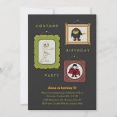 ハロウィンの衣裳の子供の誕生日のパーティの招待状 招待状 (正面)