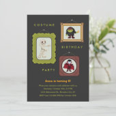 ハロウィンの衣裳の子供の誕生日のパーティの招待状 招待状 (スタンド正面)