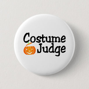 ハロウィンの衣裳の裁判官のカボチャ 缶バッジ