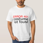 ハロウィンの衣裳の見つけられなかった間違い401 Tシャツ (正面)