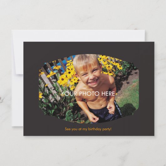 ハロウィンの衣裳の誕生会 招待状 (裏面)