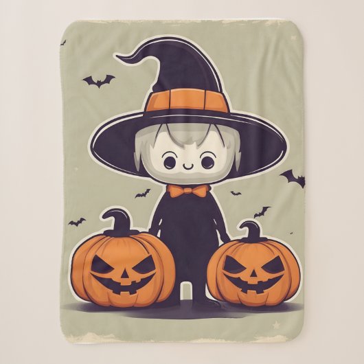 ハロウィンの装飾デザイン シェルパブランケット (正面)