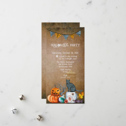 ハロウィンの裏庭パーティー シーズンカード (正面/裏面インサイチュ)