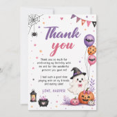 ハロウィンの誕生日お礼カード (正面)