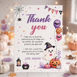 ハロウィンの誕生日お礼カード