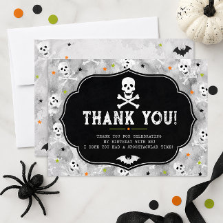 ハロウィンの誕生日お礼カード（名入れ可） サンキューカード
